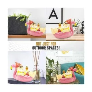 Estatua de gnomo de jardín en flamenco escultura de_4