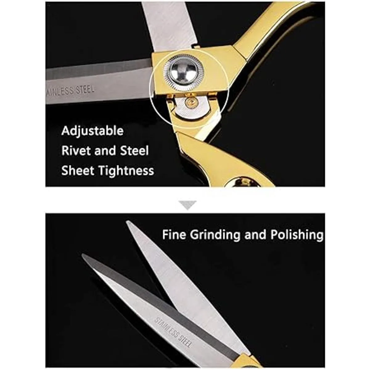 Tijeras de sastre de 8 pulgadas chapado en oro tijeras de_6