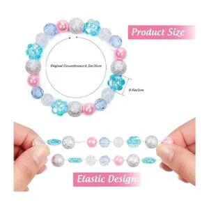 Lorfancy Juego de 12 pulseras de cuentas para niñas