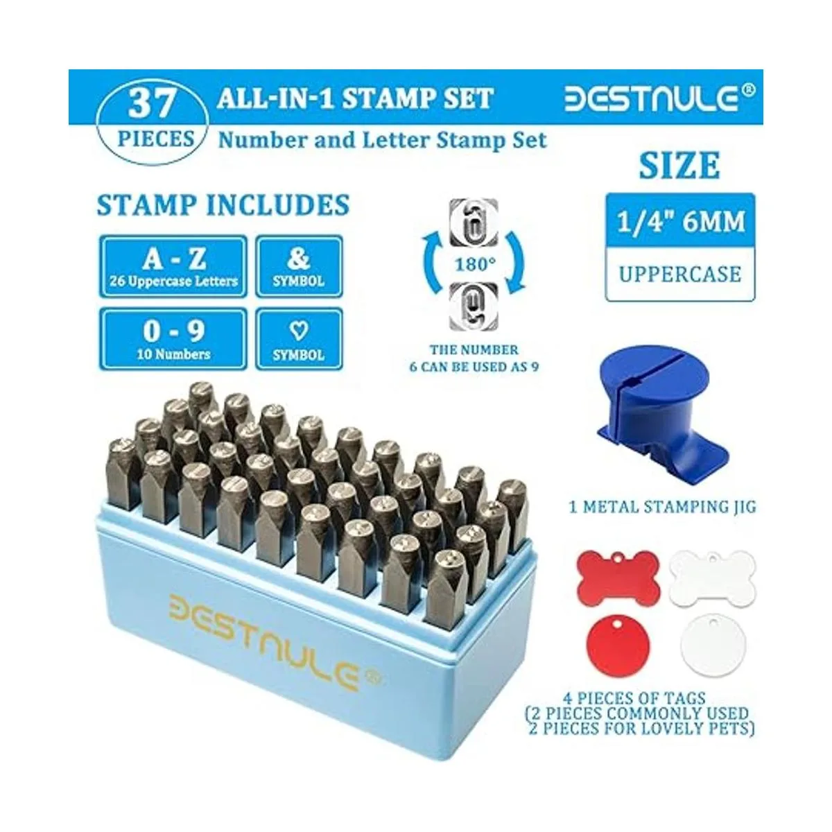 BESTNULE Kit de estampado de metal juego de sellos de_2