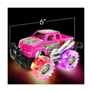 ArtCreativity Juego de camión monstruo iluminado rosa y