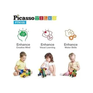 PicassoTiles STEM Learning Toys Juego de bloques de_6