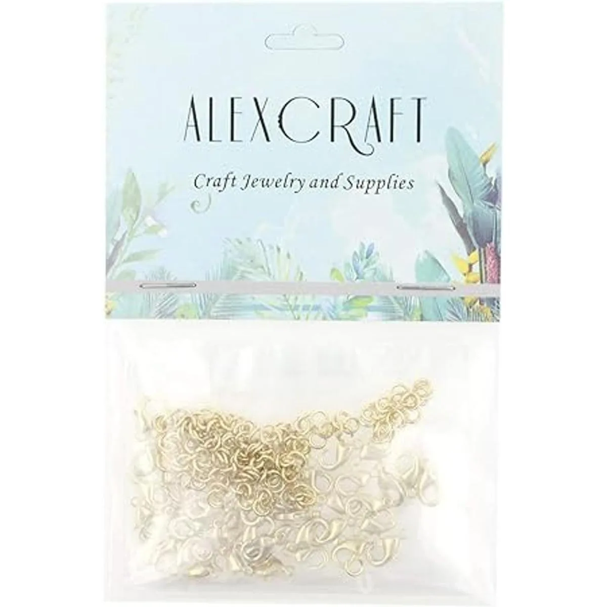 Juego de 150 cierres de garra de langosta chapados en oro