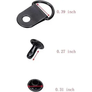 ONLYKXY 50 piezas de gancho de encaje negro para botas de_2