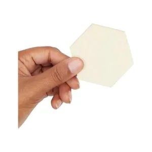 Paquete de 60 piezas hexagonales de madera sin terminar