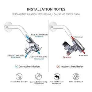 GPromise Desviador de brazo de ducha de metal sólido con_3