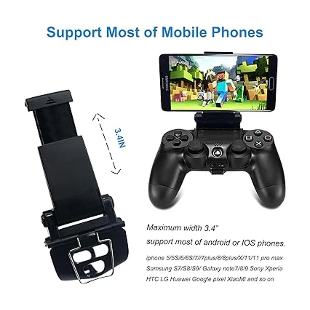 BRHE Clip de teléfono para controlador PS4 soporte de_3