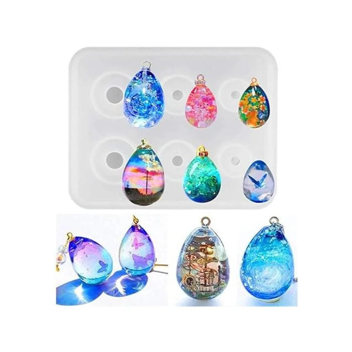 Moldes de resina de silicona de bolas de huevos para