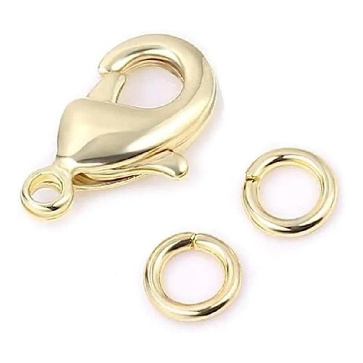 Juego de 150 cierres de garra de langosta chapados en oro