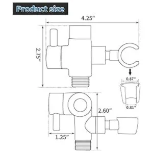 GPromise Desviador de brazo de ducha de metal sólido con_4