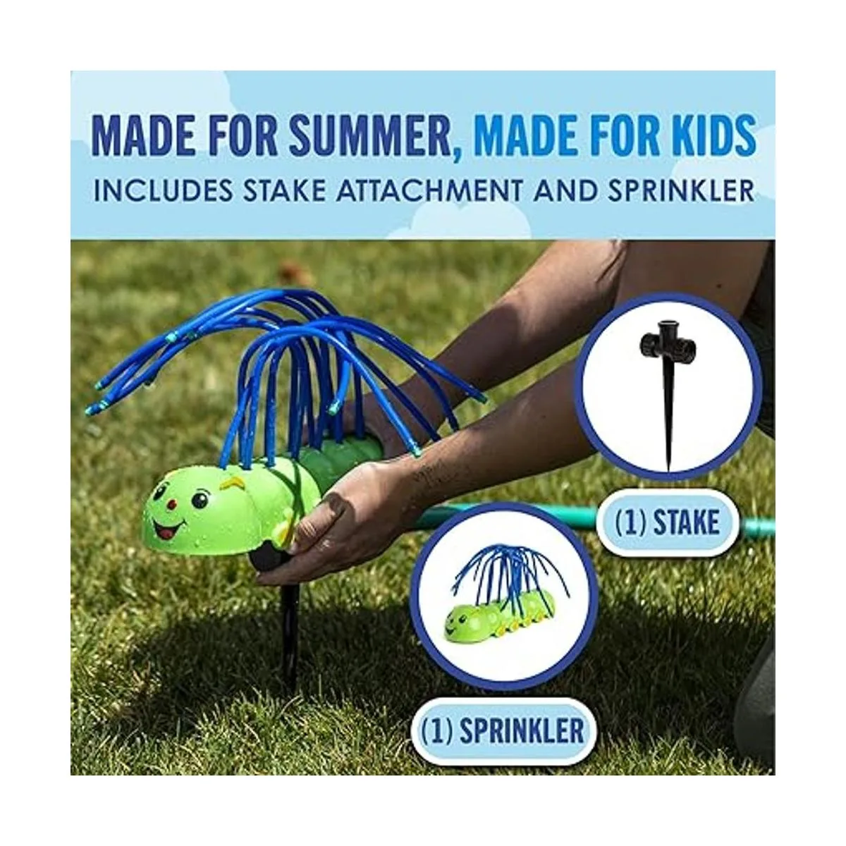 BACKYARD BLAST Juguete de agua con aspersor de oruga loca_5