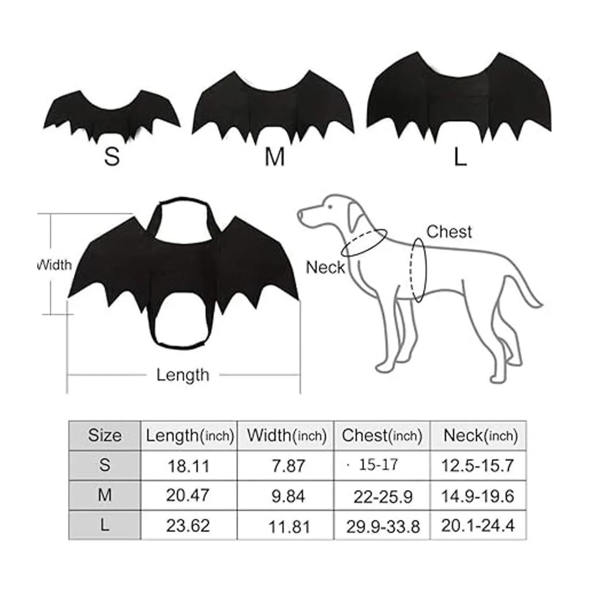 Puoyis Disfraz de ala de murciélago para Halloween