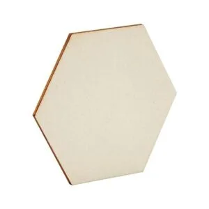 Paquete de 60 piezas hexagonales de madera sin terminar