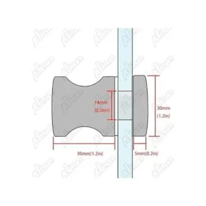 Alise Tirador redondo de acero inoxidable SUS304 sólido_2