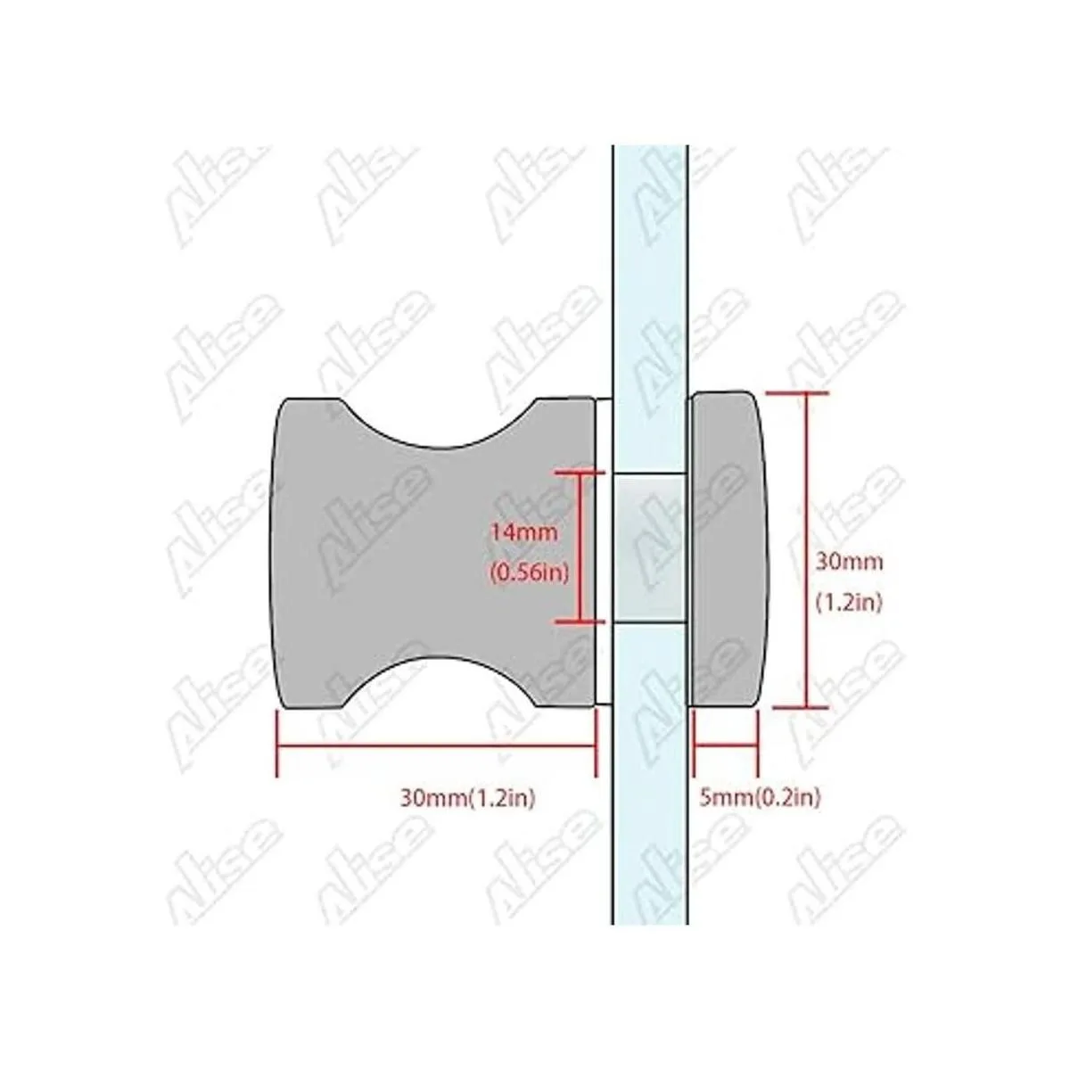 Alise Tirador redondo de acero inoxidable SUS304 sólido_2