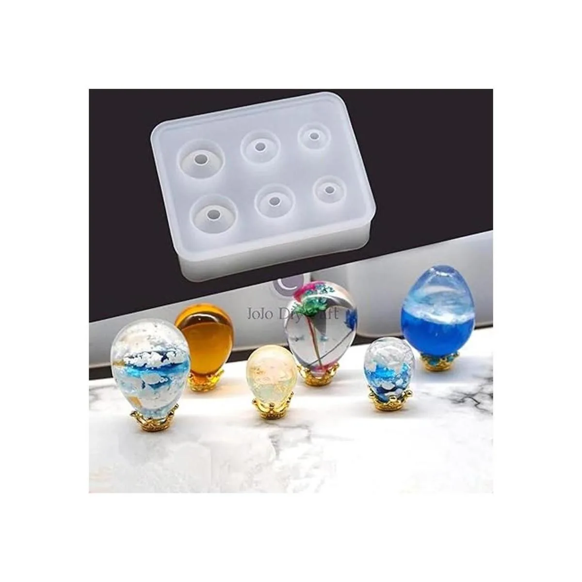 Moldes de resina de silicona de bolas de huevos para