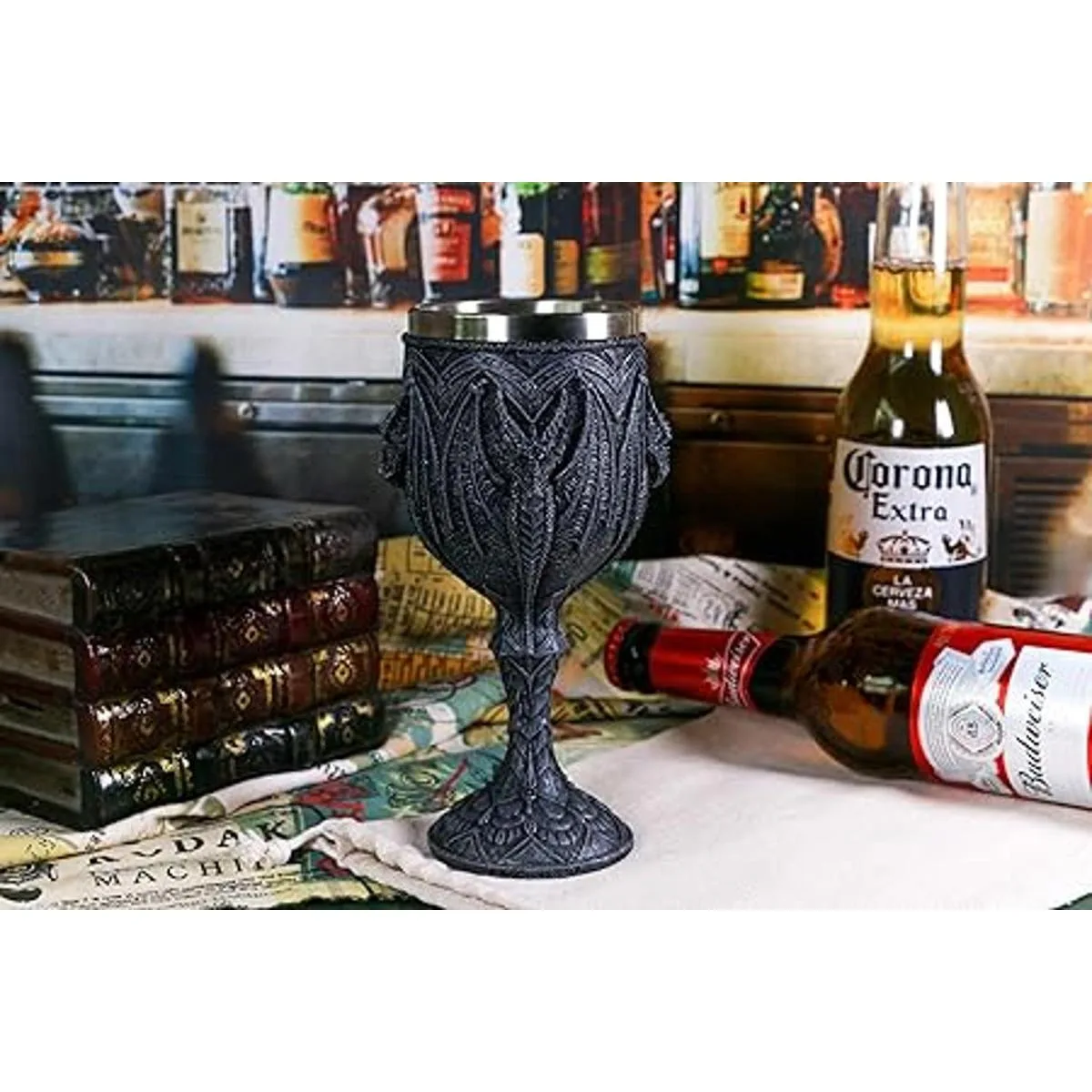 Cáliz de vino de dragón gótico medieval copa de cáliz de_4