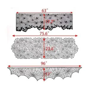 Sunnyglade Paquete de 8 manteles de encaje de telaraña de