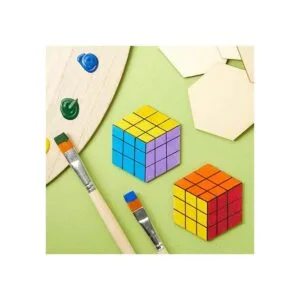 Paquete de 60 piezas hexagonales de madera sin terminar