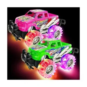 ArtCreativity Juego de camión monstruo iluminado rosa y