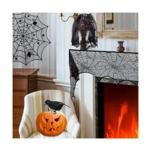 Sunnyglade Paquete de 8 manteles de encaje de telaraña de