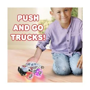 ArtCreativity Juego de camiones monstruos iluminados