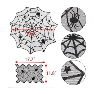 Sunnyglade Paquete de 8 manteles de encaje de telaraña de