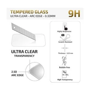 NEWC Paquete de 3 protectores de pantalla de vidrio