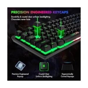CHONCHOW Teclado compacto para juegos teclado USB con_3