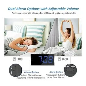 Reloj despertador súper ruidoso con agitador de cama_3