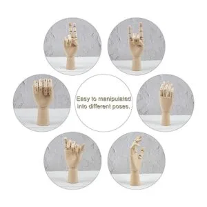 AUEAR Maniquí de madera de 7 pulgadas figura de mano