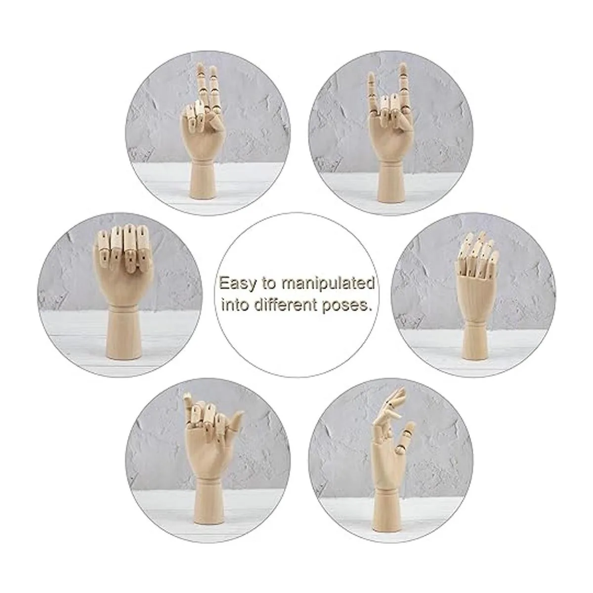 AUEAR Maniquí de madera de 7 pulgadas figura de mano