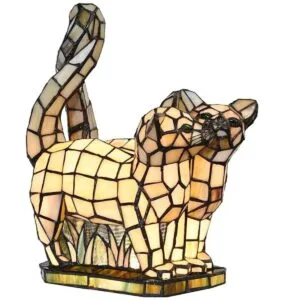 Bieye L10771 Lámpara de mesa con dos gatos en el amor_1