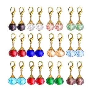 Aylifu Colgante de cristal de 24 piezas dije de cristal