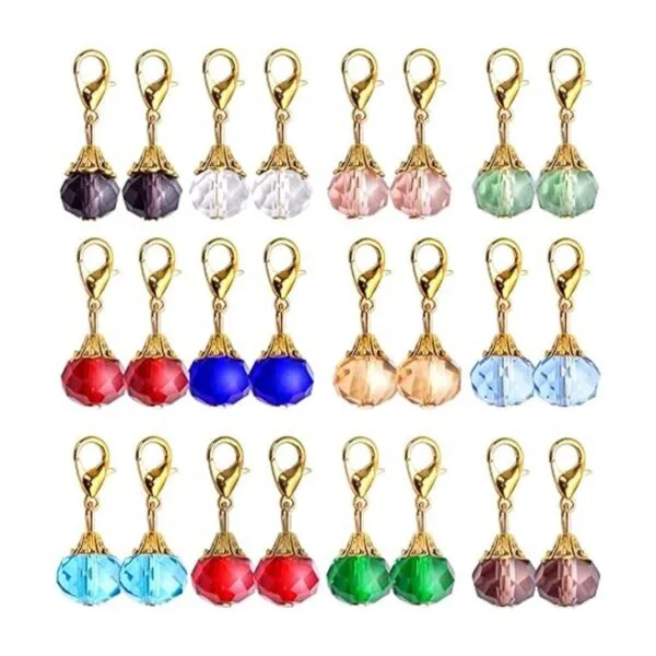 Aylifu Colgante de cristal de 24 piezas dije de cristal