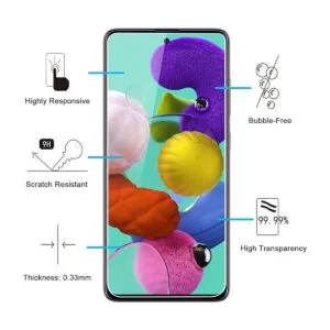 NEWC Paquete de 3 protectores de pantalla de vidrio