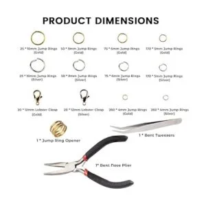 Anzlah Kit de fijación de joyería de anillos abiertos y