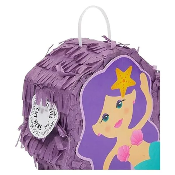 Mini piñatas de sirena para niñas decoraciones de fiesta_4