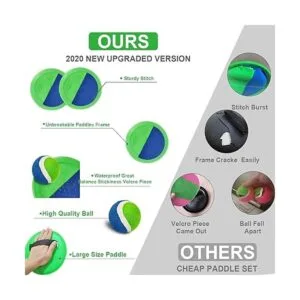 Jalunth Juego de Paddle Juguetes de playa Patio_3