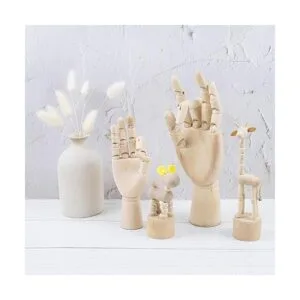 AUEAR Maniquí de madera de 7 pulgadas figura de mano