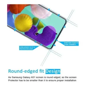 NEWC Paquete de 3 protectores de pantalla de vidrio