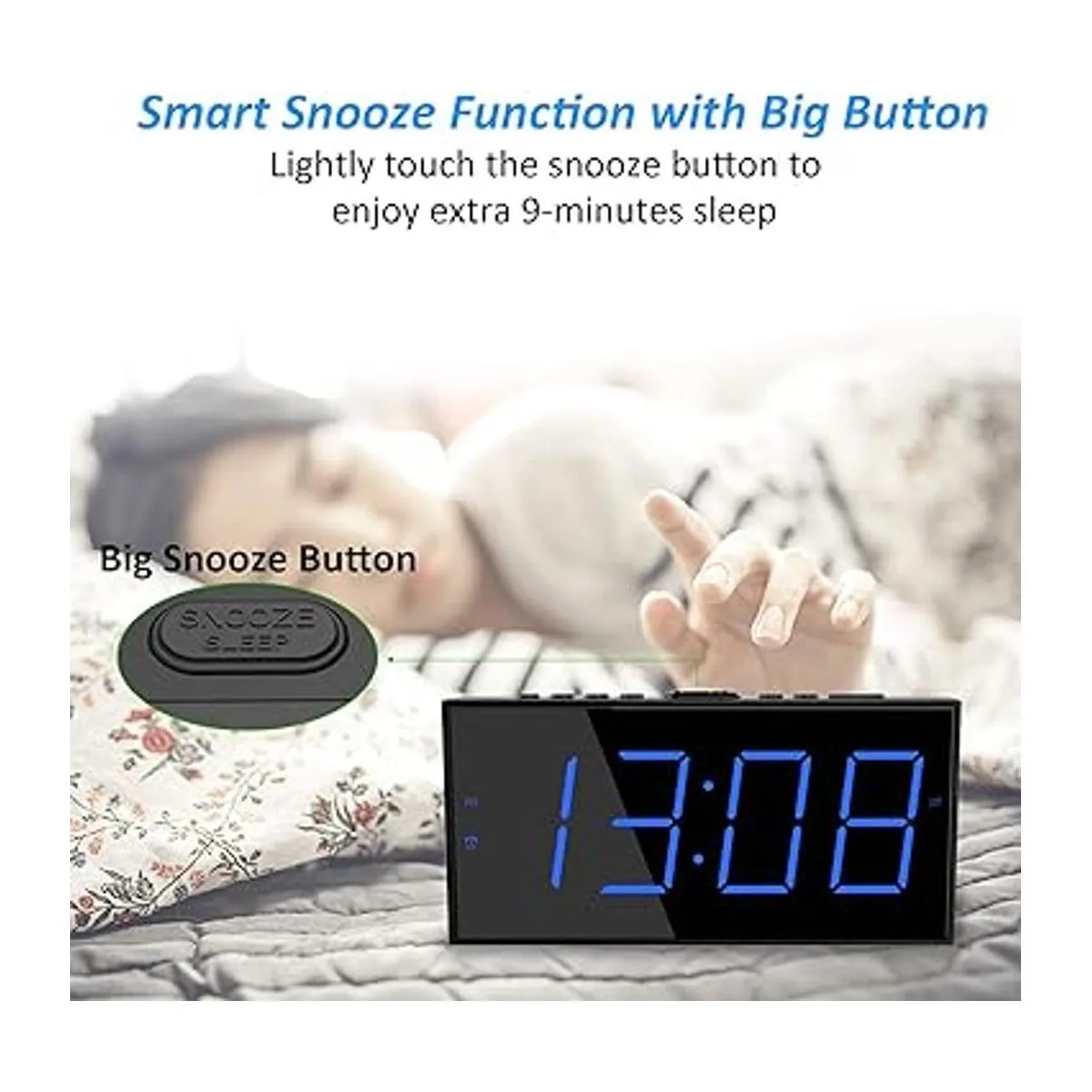 Reloj despertador súper ruidoso con agitador de cama_5