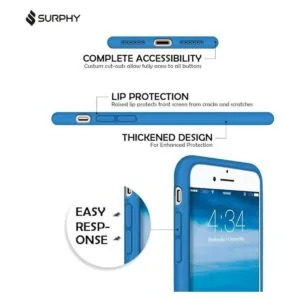 Surphy Carcasa de silicona compatible con iPhone SE 2020_2