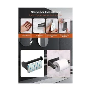 Anfly Soporte de papel higiénico autoadhesivo para_5