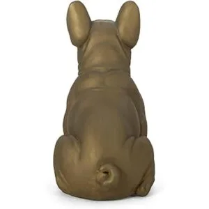 Susan Estatua de jardín de bulldog francés rústico dorado