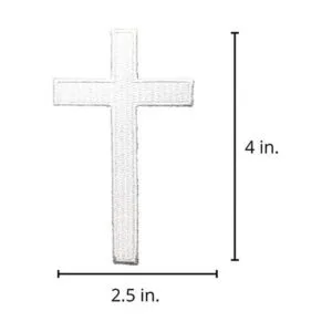 Parche de cruz blanca 2 piezas diseño de Christian Jesús_2