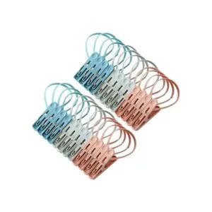 24 pinzas pequeñas para ropa con cuerda de plástico para_1