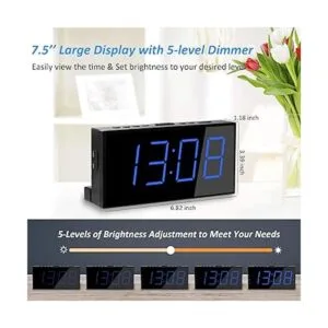 Reloj despertador súper ruidoso con agitador de cama_4