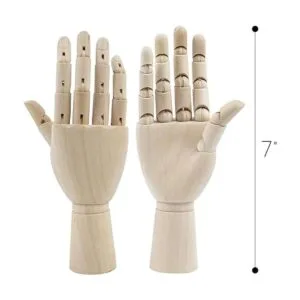 AUEAR Maniquí de madera de 7 pulgadas figura de mano