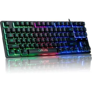 CHONCHOW Teclado compacto para juegos teclado USB con_1